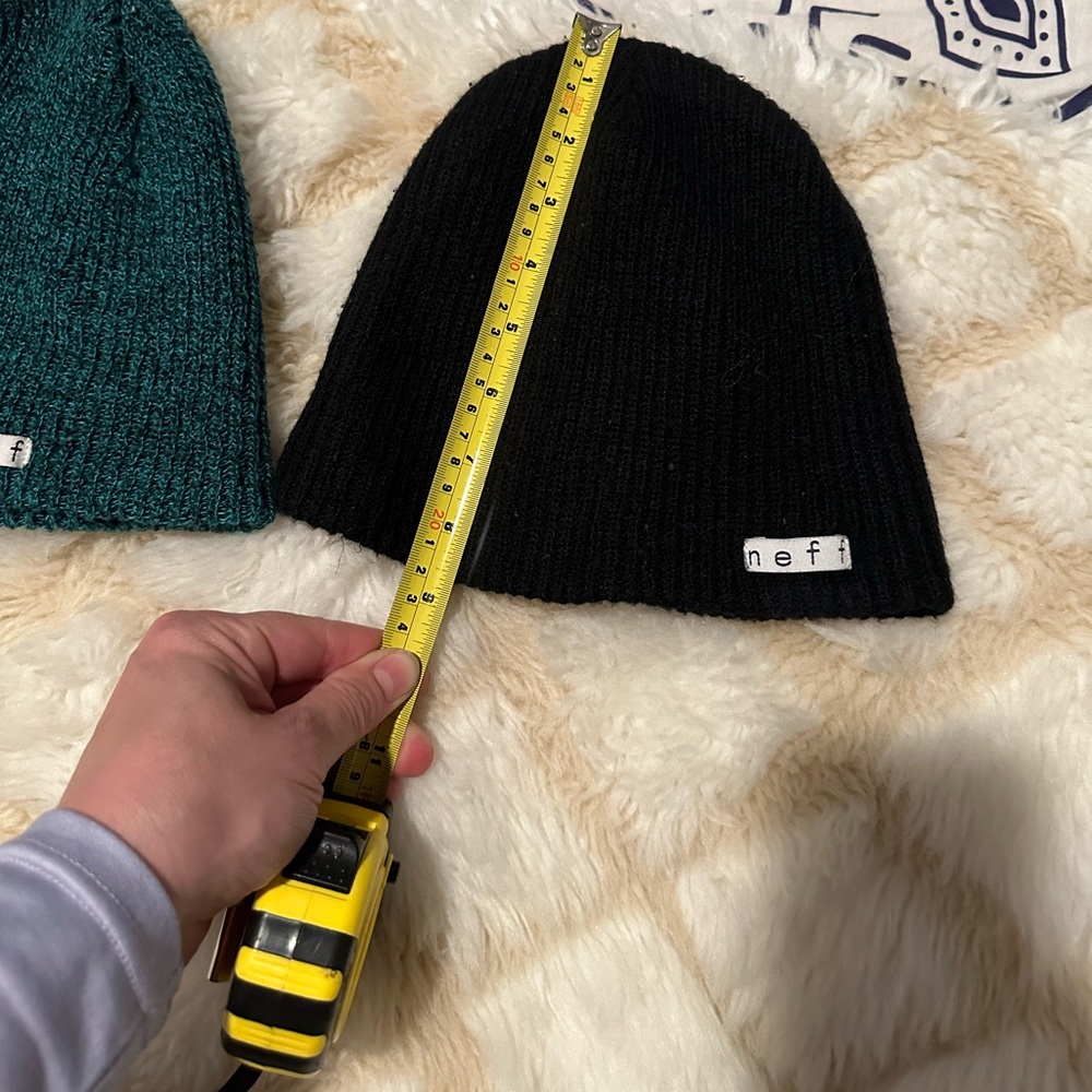 NEFF Classic Black Knit Beanie, EUC - Picture 7 of 8